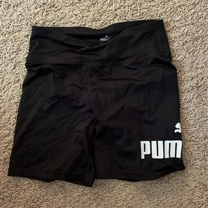 Black puma biker shorts